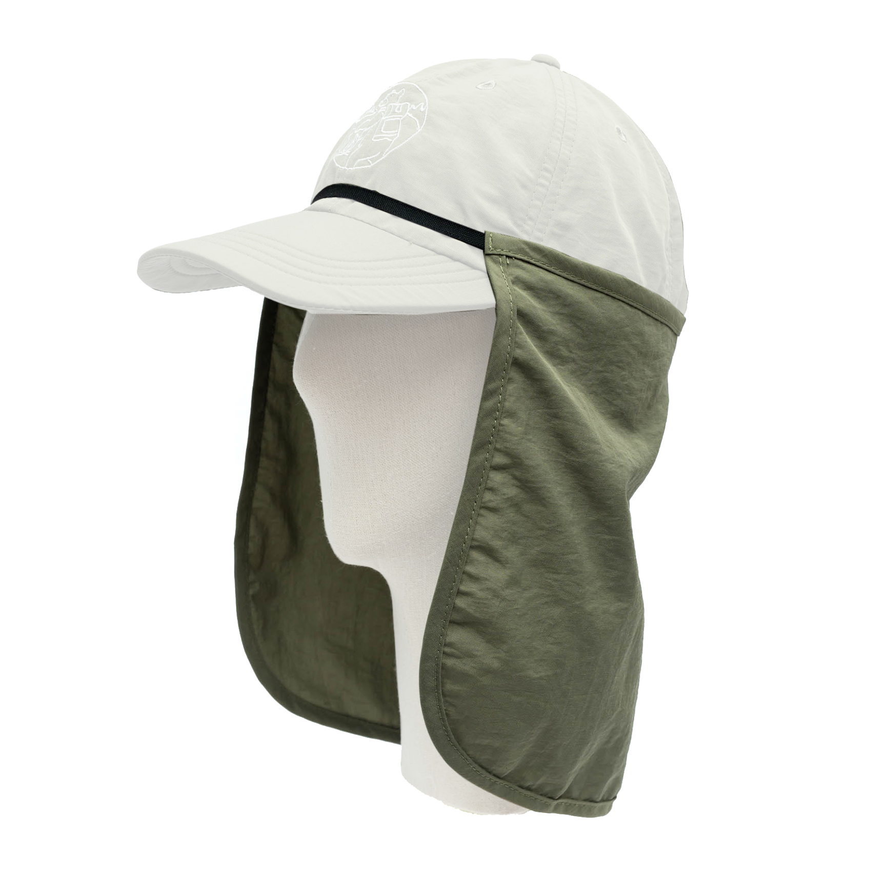 Hat with top neck cover